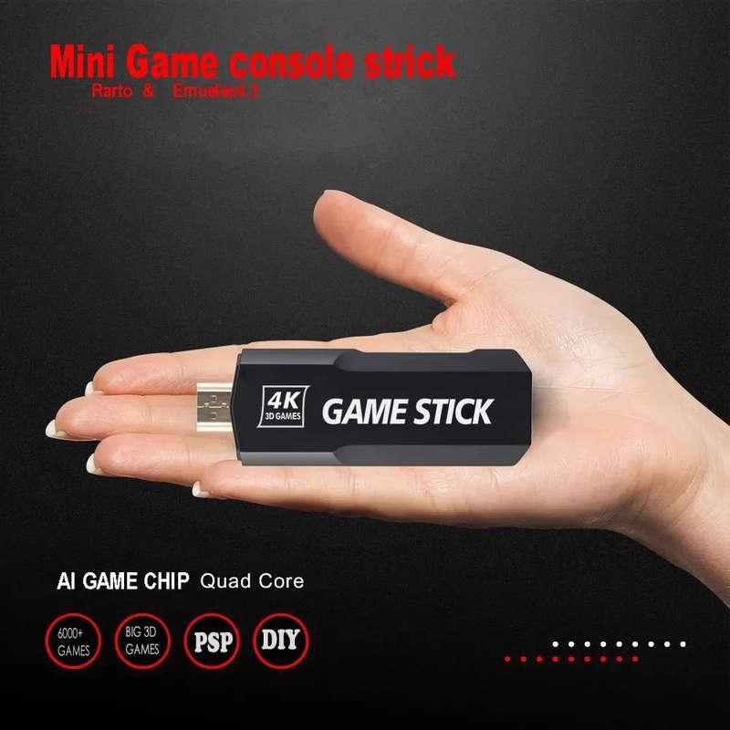 Game Stick Gen 2x2 Plus Game Console 4K Wireless Game Controller HDMI TV 3D