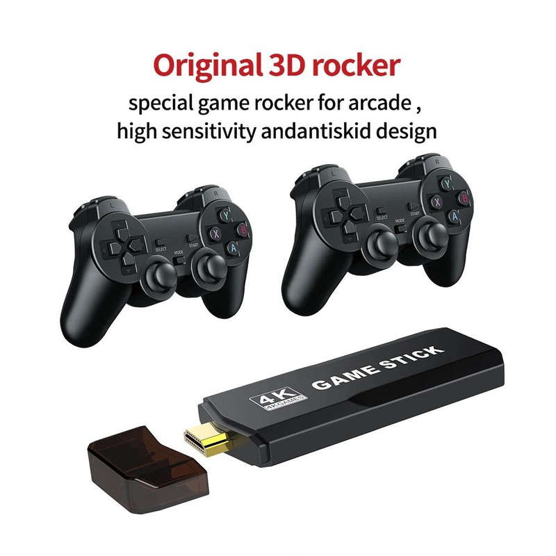 Game Stick Gen 2x2 Plus Game Console 4K Wireless Game Controller HDMI TV 3D