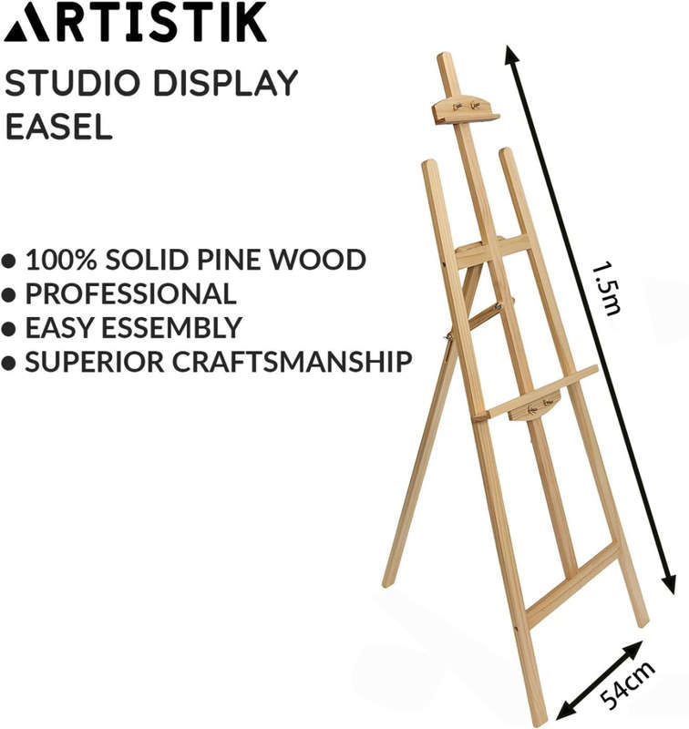FA PLUS 1.5m H Professional Art Wooden Easel, Adjustable Easel