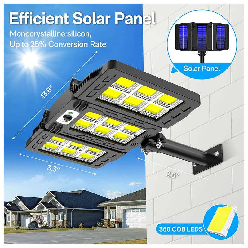 60W 3 Heads Smart Sensor Outdoor Solar Flood Light GD-7860-A