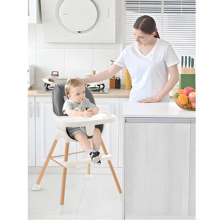 Baby Feeding High Chair, Removable Tray Foldable Baby High Chair