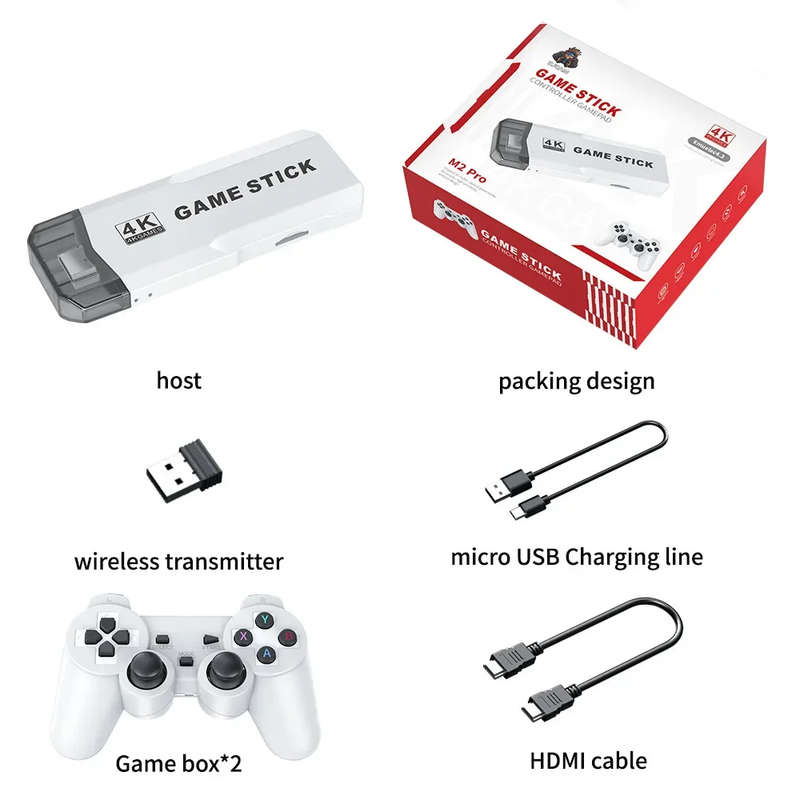M2 Video Game Console 10000Games 4K HDMI 3D Game Stick