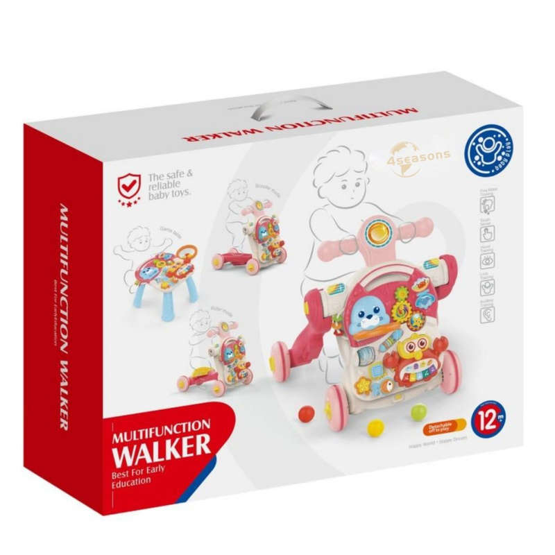 4 In 1 Sit-to-Stand Learning Walker and Kick and Play Piano Gym Mat