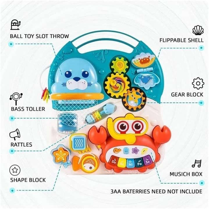 4 In 1 Sit-to-Stand Learning Walker and Kick and Play Piano Gym Mat