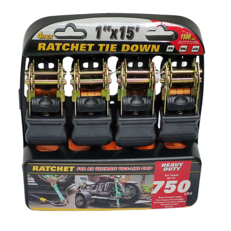 4 Piece Ratchet Tie Down - 4.5MX25MM