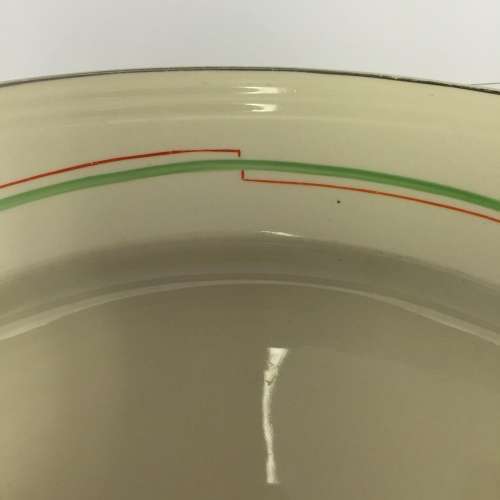 Vintage Alfred Meakin Green , Red and Silver Trim Serving plate