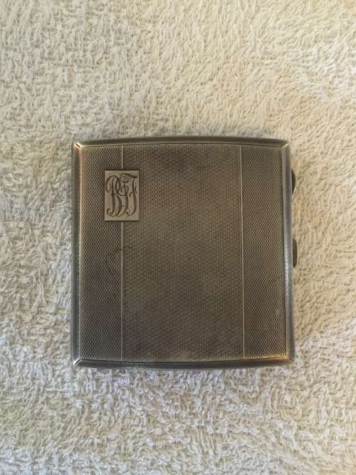 ANTIQUE/VTG ART DEKO STERLING SILVER CIGARETTE CASE HALLMARKED 1920-1930- 94g