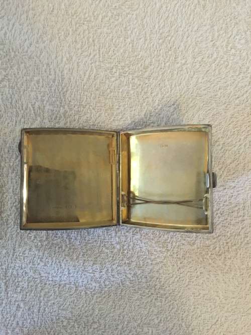 ANTIQUE/VTG ART DEKO STERLING SILVER CIGARETTE CASE HALLMARKED 1920-1930- 94g