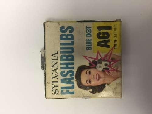 Vintage Sylvania Blue Dot Flashbulbs Ag1b 1 Pack Of 12 Blue Bulbs