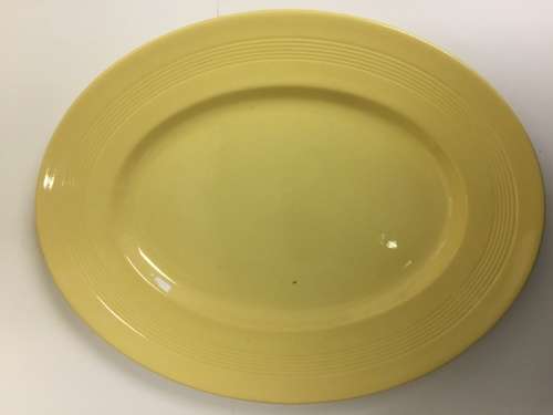 1940s Woods Ware Oval Yellow Jasmine Platter