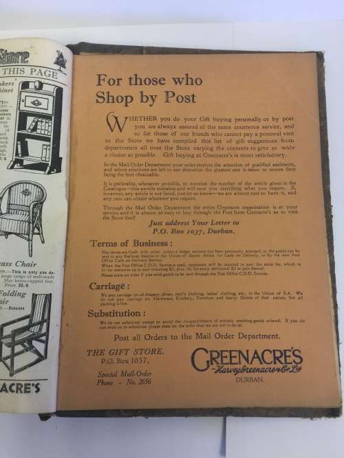 Rare Harvey Greencare Departmental store catalogue book 1926