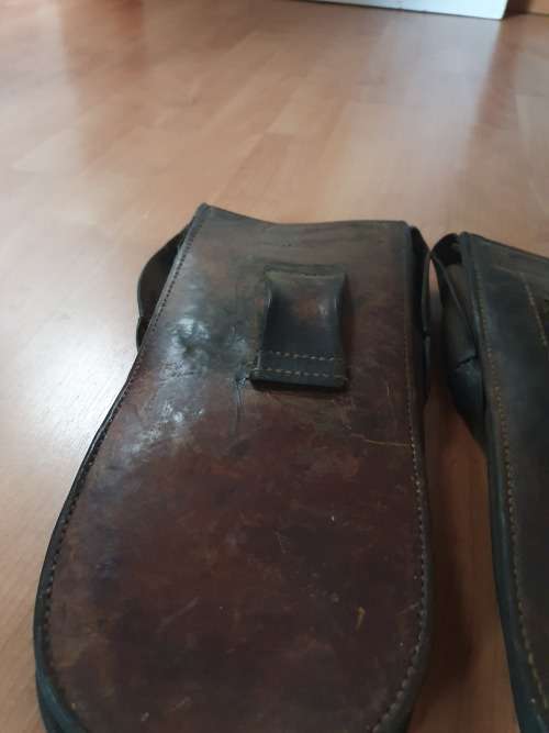 Vintage leather English military saddlebags 1940 british horse