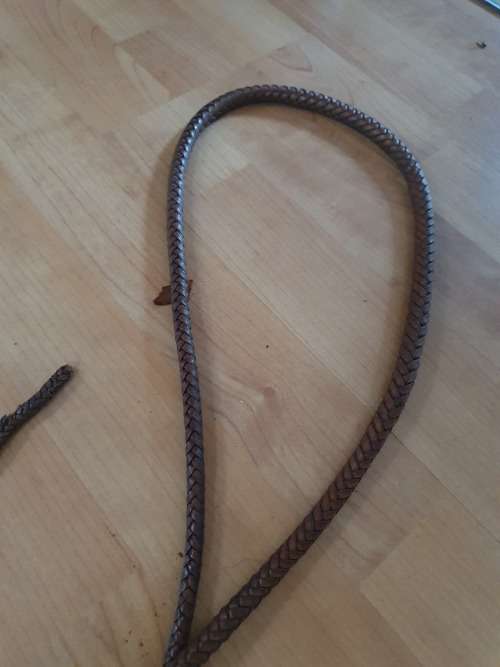 Vintage Lunge Whip with Antler Handle 1930s