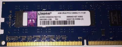 Kingston 4GB DDR3 Desktop Memory RAM Pc3-12800u Second hand