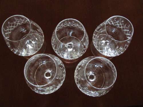 5 SOMERSET CRYSTAL BRANDY BALLOONS