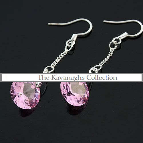 The Kavanaghs Collection - Sparkling Simulated Pink Diamond Earrings