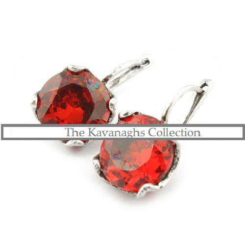 The Kavanaghs Collection - Sparkling Simulated Ruby Earrings