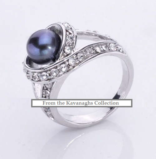 The Kavanaghs Collection - Cultured Black Freshwater Pearl Ring