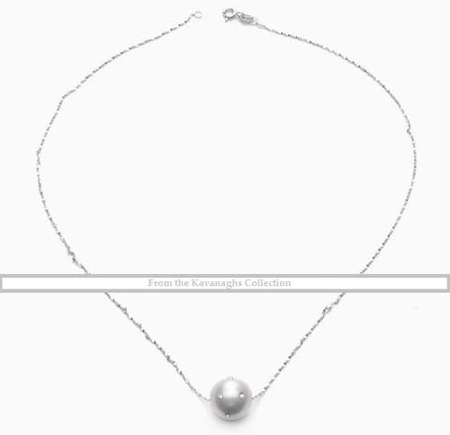Kavanaghs - Genuine Italian 925 Sterling Silver Chain with Sparkling Pearl