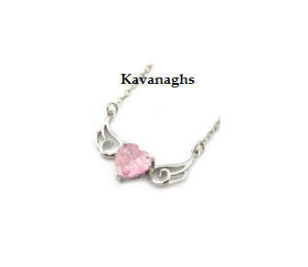 Kavanaghs - Sparkling Simulated Pink Diamond Pendant
