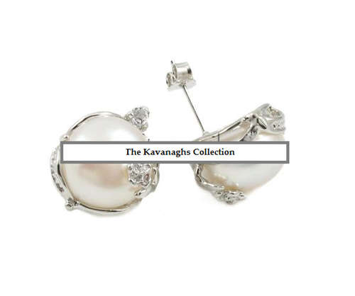 The Kavanaghs Collection - Lovely Large 13mm Freshwater Pearl Earrings
