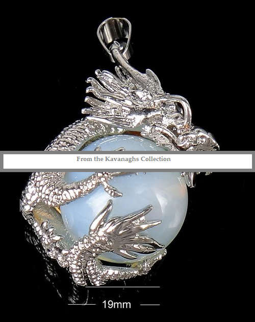 FREE SHIPPING - Opalite Dragon Pendant