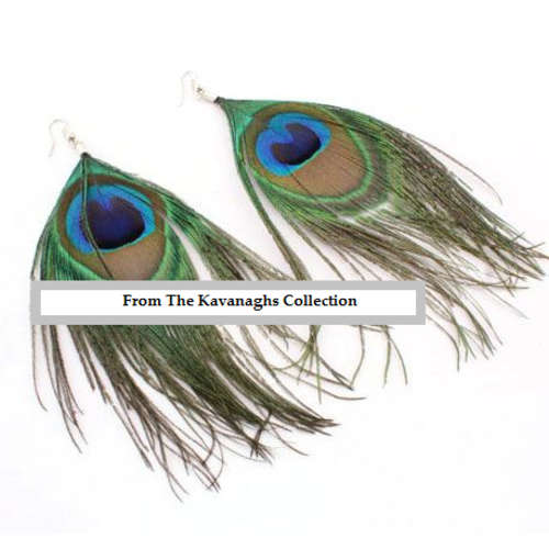 The Kavanaghs Collection - Lovely Peacock Feather Earrings