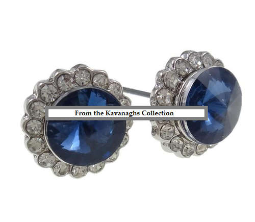 The Kavanaghs Collection - Sparkling Sapphire Rhinestone Earrings