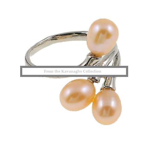 The Kavanaghs Collection - 8mm Tripple Pink Freshwater Pearl Ring