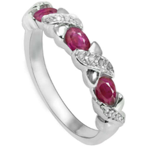 The Kavanaghs Collection - Beautiful 0.66cts Genuine Ruby and Diamond Ring