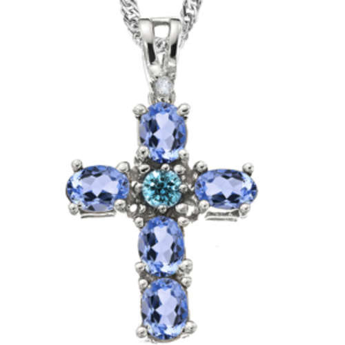 The Kavanaghs Collection - Alluring 0.85ct Genuine Tanzanite and Blue Diamond Pendant