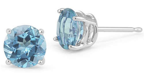 The Kavanaghs Collection - Gorgeous 2cts Genuine Blue Topaz Earrings