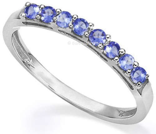 Alluring 0.30cts Genuine Tanzanite Ring in 925 Silver