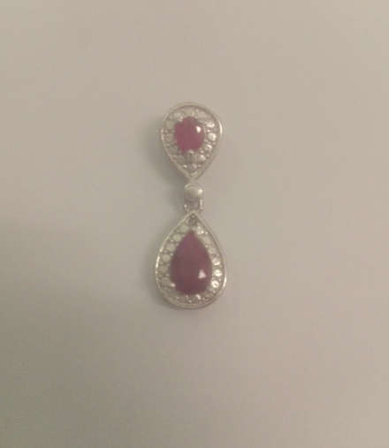 Gorgeous 0.65cts Genuine Ruby Pendant in 925 Silver
