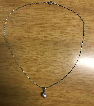 Lovely 925 Sterling Silver 24 inch Gold Plated Over 925 Silver Chain with genuine Pearl Pendant