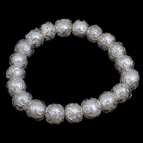 Lovely 9mm Stretchy Cultured Genuine Freshwater Pearl Bracelet