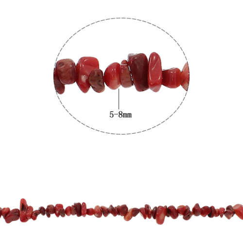 Natural Coral 7mm to 9mm Necklace 80cm long