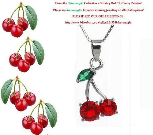 From the Kavanaghs collection - GORGEOUS ZIRCON CHERRY PENDANT