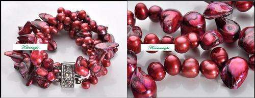 From the Kavanaghs Collection - Wine Red Blister Pearl Bracelet