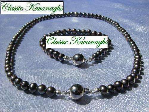 FREE EARRINGS - Exquisite Genuine Fresh Water Pearl and Bracelet Set
