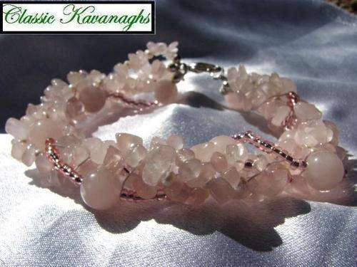 Kavanaghs Collection - Stunning Rose Quartz Bracelet (longer length)