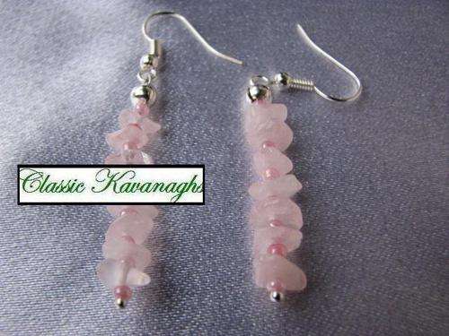 From the Kavanaghs collection - Natural Rose Quartz Earrings
