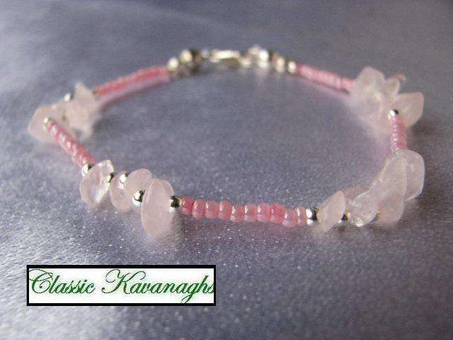 Kavanaghs Collection - Rose Quartz and Seed Bead Bracelet