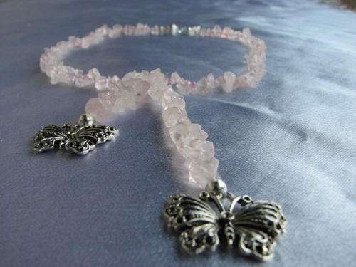Kavanaghs - Beautiful Hand Crafted Rose Quartz Necklace.