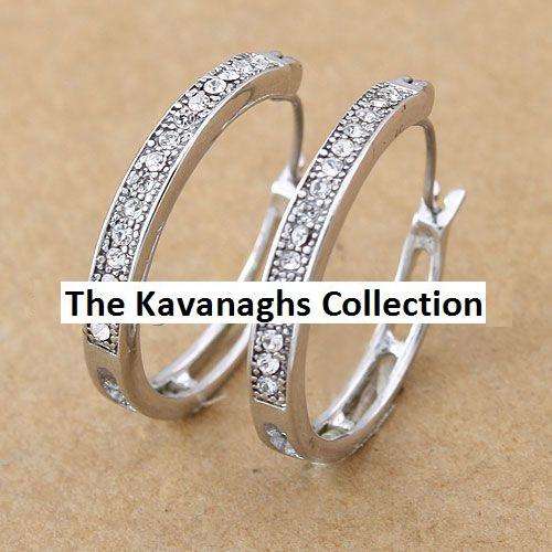 The Kavanaghs Collection - Gypsy Simulated Diamond Hoop Earrings