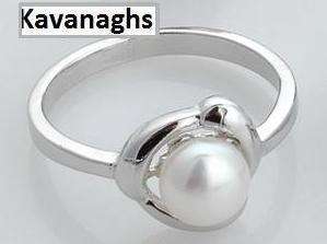 The Kavanaghs Collection - Cultured White Freshwater Pearl Ring