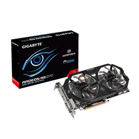 Gigabyte R9 270 GDDR5-2GB 2xDVI/HDMI/DP OC Graphics Card (GV-R927OC-2GD