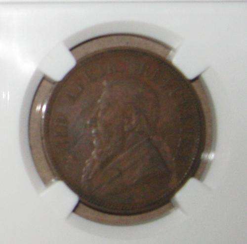 ### 1894 ZAR Penny, NGC Graded (very scarce) ! Low, low start for this coin!!! ###