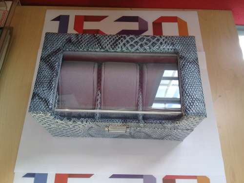 3 Slots Watch box - Snake Skin effect
