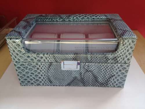 3 Slots Watch box - Snake Skin effect